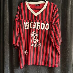 Dresses in Lala Striped Red and Black Weirdo Shirt